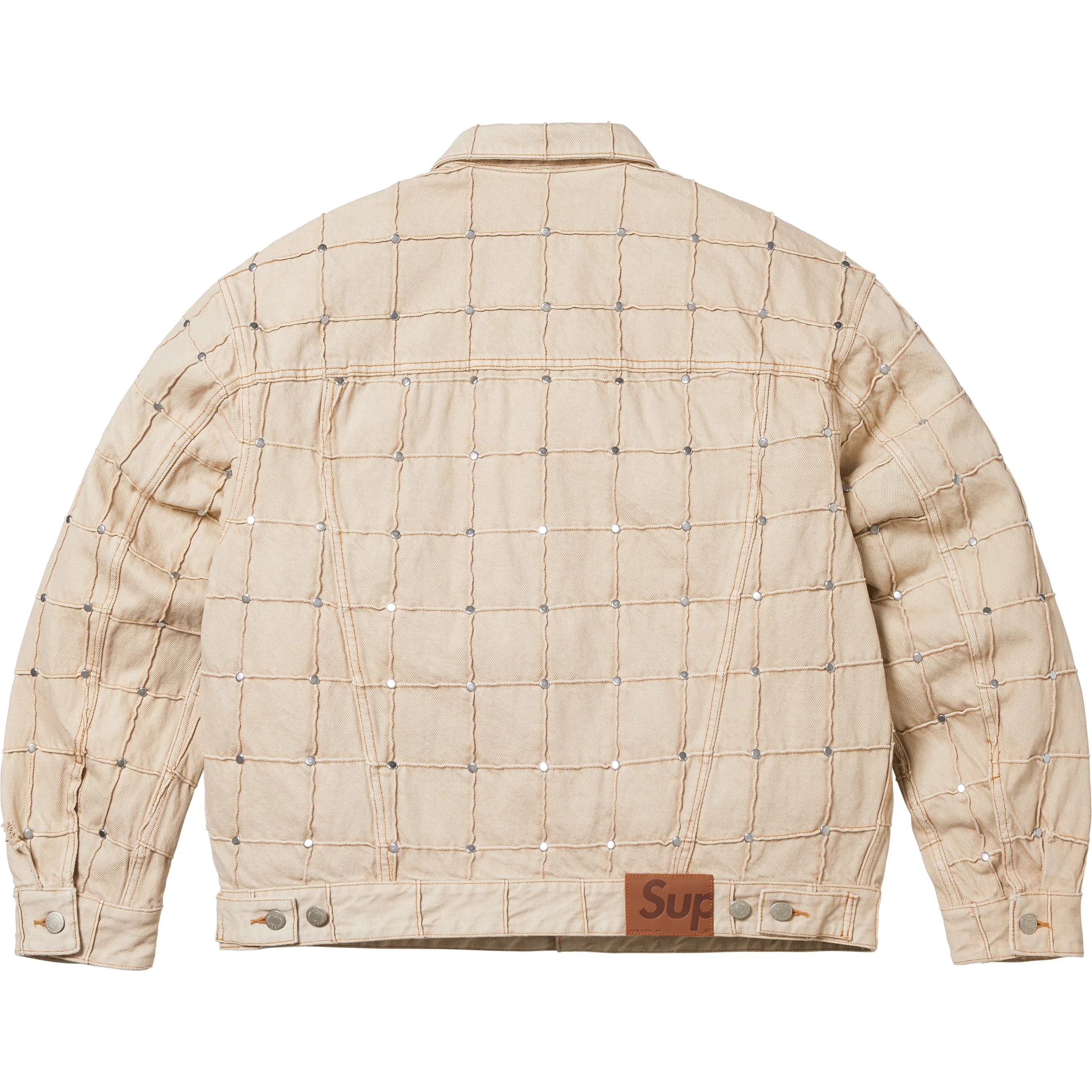 Studded Seam Denim Trucker Jacket view 2